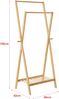 Garderobenständer Keitele 150 x 60 x 42 cm Bambus Natur [en. casa] Bild 3