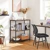 Vasagle Regal mit 3 Ablagen, Multifunktionsregal, Holz/Metall, vintagebraun-schwarz, 80 x 40 x 90 cm, KKI002B01 Bild 2