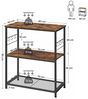 Vasagle Regal mit 3 Ablagen, Multifunktionsregal, Holz/Metall, vintagebraun-schwarz, 80 x 40 x 90 cm, KKI002B01 Bild 3