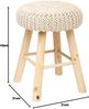 Sitzhocker beige/Holz Bild 3