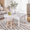 Sitzhocker beige/Holz Bild 2