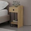 Dmora Nachttisch Rasalas 32 x 30 x 61 cm Braun, 1 Schublade 2 Böden Bild 4