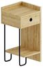 Dmora Nachttisch Rasalas 32 x 30 x 61 cm Braun, 1 Schublade 2 Böden Bild 3