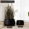 VIVANNO Blumentopf Fiberglas GORDO Rund - Schwarz Matt (1 St), 52x29 cm Bild 5