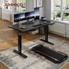 JUMMICO Höhenverstellbarer elektrischer Stehtisch 160x80 cm mit Schublade und Haken – Höhenverstellbarer Sitz-Steh-Tisch mit stabilem Stahlrahmen, breiter Stehtisch für das Homeoffice, schwarz Bild 2