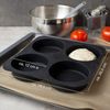 Moritz & Moritz Silikonform Moritz & Moritz Backform Brot Burger inklusieve Beckheft und Teigschab, (Set 3-tlg), Für Brot, Burger Buns und XXL Muffins Bild 5