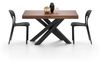 MOBILI FIVER, Ausziehbarer Tisch Emma 140, Walnussholz, mit schwarzen X-Beinen, Laminiert/Eisen, Made in Italy Bild 4