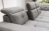 Designer Sofa Nerio mit verstellbarer Kopf- und Rückenlehne Samt Grau Links Bild 4