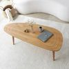 Hanah Home Elegant Coffee Table, Teak Color, 115 x 38 x 50 cm Pine & Beech Wood | Perfect for Modern Living Rooms & Cozy Spaces Bild 4