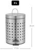 MSV Kosmetikeimer Silber Mülleimer Treteimer Abfalleimer - 3 Liter – mit Herausnehmbaren Inneneimer Bild 3