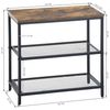 FurnitureR 3-Tier Küchenregal, Schreibtisch Storage Organizer, Stehende Gewürzregal für Arbeitsplatte Küche Wohnzimmer Badezimmer, Industriedesign, Vintage Braun Bild 3