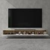 doporro Lowboard, Holz, Kerneiche und Matt Weiß, 280 cm Bild 3