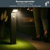 MeLiTec LED Solarleuchte SO44, Solar-Gartenleuchte, LED fest integriert, Tageslichtweiß, mit Bewegungsmelder, bis zu 6h Leuchtdauer, schwarz Bild 2
