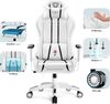 Diablo X-One 2. 0 Gaming Stuhl für Kinder Gamer Chair Bürostuhl Schreibtischstuhl Verstellbare Armlehnen Ergonomisches Design Nacken/-Lendenkissen Wippfunktion Weiß Kids (S) Bild 2