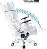 Diablo X-One 2. 0 Gaming Stuhl für Kinder Gamer Chair Bürostuhl Schreibtischstuhl Verstellbare Armlehnen Ergonomisches Design Nacken/-Lendenkissen Wippfunktion Weiß Kids (S) Bild 4