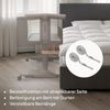 Lionelo Pari Beistellbett 3in1, 6-Fach höhenverstellbar mit Neigungsverstellung für Boxspringbett, als Wiege & Babybett, Netzseiten, Rollen mit Bremse, Matratze, Gurte, Transporttasche, 84x48 cm Bild 3