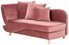 Linksseitige Chaiselongue MERI Samtstoff Rosa mit Stauraum Bild 4