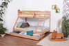 Etagenbett/Spielbett Lukas Buche massiv Natur mit schräger Leiter, inkl Rollrost Bild 5