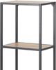 Selsey KRAPINA - Standregal / Bücherregal mit 4 Ebenen - Schwarz / Eiche - Industrial-Style - 108 cm hoch Bild 4