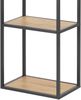 Selsey KRAPINA - Standregal / Bücherregal mit 4 Ebenen - Schwarz / Eiche - Industrial-Style - 108 cm hoch Bild 5