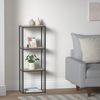 Selsey KRAPINA - Standregal / Bücherregal mit 4 Ebenen - Schwarz / Eiche - Industrial-Style - 108 cm hoch Bild 2