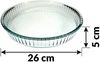 Pasabahce PB-159022 2-tlg. Borcam Auflaufformen, Rund, 1 x Ø 26 cm Höhe: 5cm 1 x Ø 32 cm Höhe: 5,5cm Spülmaschinen-, Mikrowellen-, Backofen- und Eisschrankgeeignet Bild 5