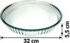 Pasabahce PB-159022 2-tlg. Borcam Auflaufformen, Rund, 1 x Ø 26 cm Höhe: 5cm 1 x Ø 32 cm Höhe: 5,5cm Spülmaschinen-, Mikrowellen-, Backofen- und Eisschrankgeeignet Bild 4