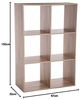 Dekoregal Bücherregal 6 Einlegeböden braun Höhe 100 cm Bild 2