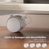 HOMCOM Computertisch Schreibtisch mit Rollen, Schublade (platzsparender Bürotisch, 1-St, PC Tisch), für Home Office, Schlafzimmer Eiche Bild 5