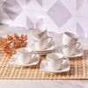 Karaca Kaffeeservice Karaca Nazende 80 ml Kaffeetasse mit Untertasse Set 6 Personen, Weiß Bild 2