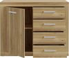 Forte BACCIO Kommode 100 110, Moderne Kommode für Wohn-/Schlafzimmer, 1-türig, 4 Schubladen, Holzwerkstoff, Mauvella Eiche Holzdekor, 108,1 cm breit x 85,5 cm hoch x 41 cm tief Bild 5