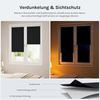 WOLTU Verdunkelungsrollo ohne Bohren, Thermo Verdunkelungsrollo mit Kette, Sichtschutz, für Türen und Fenster, 110x160 cm, Schwarz Bild 2