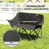 Outsunny Campingstuhl mit Kühltaschen, Tragetasche (2 Sitzer Faltstuhl, 1 St), bis 250kg belastbar, für Garten Camping Strand Bild 4