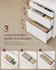 VASAGLE Bücherregal, Hochschrank, 3 unterschiedlich große Schubladen, verstellbare Ablagen, 180 cm hoch Bild 5