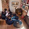 Game Over Videospiel Sitzsack Liegestuhl | Wohnzimmer | Seitentaschen für Controller | Headset-Halter | Hergestellt in Großbritannien | Ergonomisches Design für Entspannte Spieler (Cerulean Blitz) Bild 4