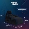 Game Over Videospiel Sitzsack Liegestuhl | Wohnzimmer | Seitentaschen für Controller | Headset-Halter | Hergestellt in Großbritannien | Ergonomisches Design für Entspannte Spieler (Cerulean Blitz) Bild 2