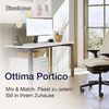 Steelcase Ottima Portico Homeoffice-Schreibtisch in fixer Höhe, Melamin-Tischplatte in der Farbe Snow und Gestell in der Farbe Amsel, einfache Montage (140x60 cm) Bild 4