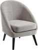DRW Sessel aus Polyester und Holz in Hellgrau und Schwarz Bild 1