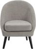 DRW Sessel aus Polyester und Holz in Hellgrau und Schwarz Bild 4