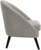 DRW Sessel aus Polyester und Holz in Hellgrau und Schwarz Bild 3