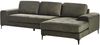 Ecksofa 4-Sitzer KIRUNA Samtstoff Dunkelgrün linksseitig Bild 4