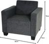 Sessel Loungesessel Lyon, Stoff/Textil ~ anthrazit-grau Bild 2