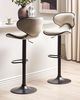 Set mit 2 Barstühlen CONWAY Kunstleder drehbar Helles Beige Bild 2