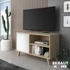Skraut Home – TV-Schrank für Wohnzimmer – 57 x 95 x 40 cm – geeignet für 32/40" Fernseher – Modell Wind 100 – Puccini – weiße Flügeltür Bild 2