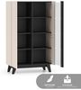 Lomadox Wohnzimmer-Set FRIONA-131, (Mega-Spar-Set, 2-St, Highboard Sideboard), kaschmir schwarz modern Möbelfüße Softclose Glastür Bild 3
