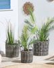 Set mit 3 Blumentöpfen NIKITI PE Rattan 29 35 40 cm Taupe Bild 2