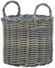 Set mit 3 Blumentöpfen NIKITI PE Rattan 29 35 40 cm Taupe Bild 5