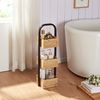 Badezimmerregal Tervola 73x23x19 cm Schwarz/Bambus [en. casa] Bild 3
