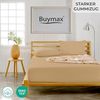 Buymax® Spannbettlaken 140x200 cm Baumwolle 100% Spannbetttuch Bettlaken Jersey, Matratzenhöhe bis 25 cm, Farbe Sand Bild 2