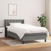 vidaXL Boxspringbett mit Matratze Dunkelgrau 100x200 cm Stoff 3130010 Bild 2